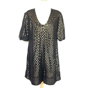 French Connection exquisite dress gold/black sz 6